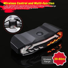 Load image into Gallery viewer, Onvian Smart Bike Tail Light with Turn Signals, Bike Horn Bike Alarm with Remote, Rechargeable Rear Bike Light, Waterproof Auto ON/Off Bicycle Lights Bike Turn Signals Brake Light
