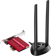 Load image into Gallery viewer, Cudy AX3000 WiFi 6 PCIe Card, Bluetooth 5.0 PCIe Adapter, AX200 Inside, 2402Mbps + 574Mbps, 160MHz, WPA3, Bluetooth 5.0 / 4.2 / 4.0, 802.11 ax/ac/a/b/g/n, Windows 10 64-bit Only (WE4000)