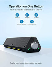 Load image into Gallery viewer, Computer Speakers, Dynamic RGB Computer Sound Bar, HiFi Stereo Bluetooth 5.0 & 3.5mm Aux-in Connection, USB Powered Computer Speakers for Desktop, PC, Laptop, Tablets