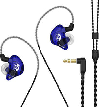 Load image into Gallery viewer, BASN Bsinger BC100 in Ear Monitor Headphones Universal Fit Noise Isolating IEM Earphones for Musicians Singers Studio Audiophiles (Blue)