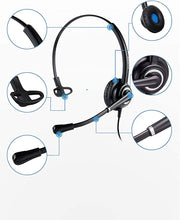 Load image into Gallery viewer, VoicePro 10 Professional Home Office and Call Center USB Headset with Noise Canceling Microphone, HD Speakers and in Line Call Controls with Mute, Compatible with All UC Voice Platforms.