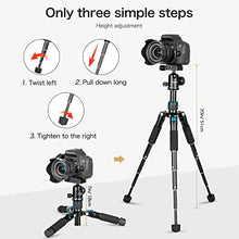 Load image into Gallery viewer, Koolehaoda Portable Mini Tripod Aluminum Alloy Tabletop Tripod Height 20 inch / 51cm with 360 Degree Ball Head and Bag for DSLR Camera, Video Camcorder.Load up to 11lbs / 5kg - (Blue)