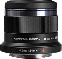 Load image into Gallery viewer, Olympus M.Zuiko Digital 45mm F1.8 Lens, for Micro Four Thirds Cameras (Black)
