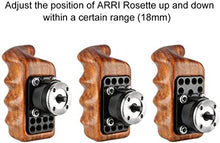 Load image into Gallery viewer, NICEYRIG Wooden Handle Grip with Rosette Mount Applicable for Nikon Panasonic Canon Camera Cage Rig Shoulder Mount Support Rig (Right Side)