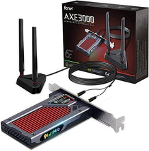 Load image into Gallery viewer, fenvi AX210 AX210NGW WiFi 6E PCI-E Wifi Card BT5.2 802.11ax Desktop Adapter MU-MIMO 2.4GHz 5GHz 6GHz Extended to 5400Mbps OFDMA Miracast vPro for gaming(Only wifi 6E router antennas support 6Ghz Band)
