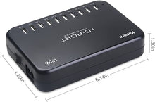 Load image into Gallery viewer, USB Charger 10-Port 120W, Multi-Port USB Charging Hub 24A Desktop Power Station for iPhone X/8/7/6S/6 Plus/5S, Ipad Pro/Air2/ Mini, Galaxy S9/S8/S6 Edge