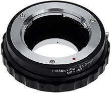 Load image into Gallery viewer, Fotodiox DLX Stretch Lens Mount Adapter - Minolta Rokkor (SR/MD/MC) SLR Lens to Micro Four Thirds (MFT, M4/3) Mount Mirrorless Camera Body with Macro Focusing Helicoid and Magnetic Drop-in Filters