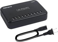 Load image into Gallery viewer, USB Charger 10-Port 120W, Multi-Port USB Charging Hub 24A Desktop Power Station for iPhone X/8/7/6S/6 Plus/5S, Ipad Pro/Air2/ Mini, Galaxy S9/S8/S6 Edge