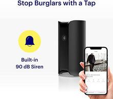 Load image into Gallery viewer, CANARY (CAN100USBK) All-in-One Indoor 1080p HD Security Camera with Built-in Siren and Climate Monitor, Motion / Person / Air Quality Alerts, Works with Alexa, Insurance Discount Eligible - Black, single