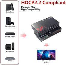 Load image into Gallery viewer, AV Access HDMI Matrix HDMI 2.0 Splitter Switch 4x4 4K@60Hz 4:4:4 HDR Dobly Vision CEC, Audio Extraction SPDIF 5.1CH, Downscaler, Web UI Control, Power-Off Memory,HDCP2.2 IR Remote API RS232