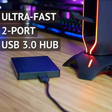 Load image into Gallery viewer, Tilted Nation RGB Headset Stand and Gaming Headphone Stand Display with Mouse Bungee Cord Holder - Gaming Headset Holder with USB 3.0 Hub for Wired or Wireless Headsets for Xbox, PS4, PC