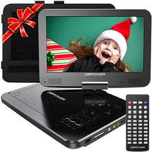 Load image into Gallery viewer, DBPOWER 12" Portable DVD Player with 5-Hour Rechargeable Battery, 10" Swivel Display Screen and SD/ USB Port, with 1.8m Car Charger, Power Adaptor and Car Headrest Mount, Region Free (Black)