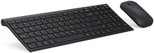 Load image into Gallery viewer, Seenda Ultra Slim Low Profile Wireless Keyboard and Mouse Combo with Number Pad for Windows Devices, Black