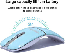 Load image into Gallery viewer, NORMIA RITA Foldable Arc Wireless Mouse Silent Click Bluetooth 2.4GHz Dual Modes Portable Curved Mouse for Home, Office, Travel