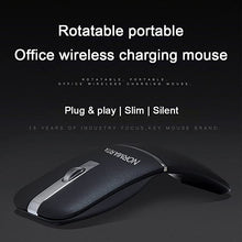 Load image into Gallery viewer, NORMIA RITA Foldable Arc Wireless Mouse Silent Click Bluetooth 2.4GHz Dual Modes Portable Curved Mouse for Home, Office, Travel