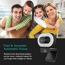 Load image into Gallery viewer, NexiGo StreamCam N930E with Software, 1080P Webcam with Ring Light and Privacy Cover, Auto-Focus, Plug and Play, Web Camera for Online Learning, Zoom Meeting Skype Teams, PC Mac Laptop Desktop