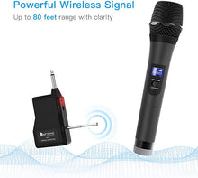 Load image into Gallery viewer, Wireless Microphone,Fifine Handheld Dynamic Microphone Wireless mic System for Karaoke Nights and House Parties to Have Fun Over The Mixer,PA System,Speakers-K025