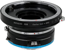 Load image into Gallery viewer, Fotodiox Pro Lens Mount Shift Adapter Contax 645 (C645) Mount Lenses to Fujifilm X-Series Mirrorless Camera Adapter - fits X-Mount Camera Bodies Such as X-Pro1, X-E1, X-M1, X-A1, X-E2, X-T1