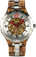 Load image into Gallery viewer, BOBO BIRD Brand Design Mens Wooden Automatic Mechanical Watches Multifunction Business Luxury Wood Watch for Men