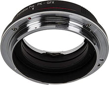 Load image into Gallery viewer, Fotodiox DLX Lens Mount Adapter Compatible with Pentax K AF (KAF) Lenses to Fujifilm GFX G-Mount Mirrorless Cameras