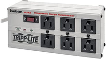 Load image into Gallery viewer, Tripp Lite ISOBAR6Ultra Isobar 6 Outlet Surge Protector Power Strip, 6ft Cord, Right-Angle Plug, Metal, Lifetime Limited Warranty & $50,000 Insurance White