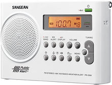 Load image into Gallery viewer, Sangean PR-D9W Portable Am/FM/NOAA Alert Radio with Rechargeable Battery, White, One Size