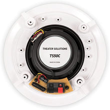 Load image into Gallery viewer, Theater Solutions TS50C in Ceiling Speakers Surround Sound Home Theater Pair, White, 5.25-Inch