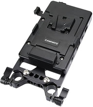 Load image into Gallery viewer, CAMVATE V Lock Mounting Plate Power Supply Splitter with 15mm Rod Clamp