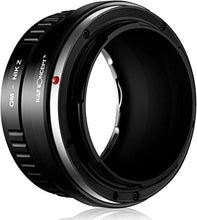 Load image into Gallery viewer, K&F Concept Lens Mount Adapter for Olympus OM Mount Lens to Nikon Z6 Z7 Camera