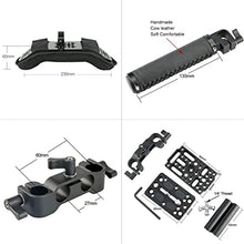 Load image into Gallery viewer, NICEYRIG 15mm Shoulder Pad Rig Support System with Riser Base Plate Mount, 15mm Rod and Handle Grips for DSLR Camera Run-and-Shot