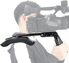 Load image into Gallery viewer, NICEYRIG 15mm Rod Rail Shoulder Rig Support System Applicable for Canon C300 C200 C100, Sony FS7 FS5 FX9, RED DSMC2 Cinema Camcorder and DSLR Camera, Rosette Mount Heavy Rig - 410