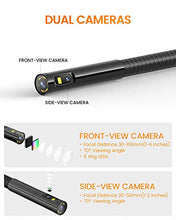 Load image into Gallery viewer, Teslong Dual Lens Inspection Camera with Light, Digital Industrial Borescope, Video Endoscope, Scope Camera, 5" IPS Screen, 16.4ft Flexible Probe, 1080p, Tool for Home, Pipe, Automotive (Waterproof)