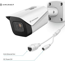 Load image into Gallery viewer, Amcrest UltraHD 4K (8MP) Outdoor Bullet POE IP Camera, 3840x2160, 98ft NightVision, 2.8mm Lens, IP67 Weatherproof, MicroSD Recording, White (IP8M-2496EW-V2)