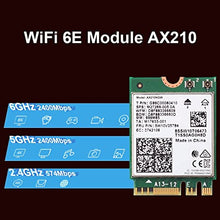 Load image into Gallery viewer, WiFi 6E (Gig+) Desktop Kit, AX210 Expands WiFi into 6GHz, 2230, 2x2 AX+BT 5.2+Tri-Band, Includes RF Cable (11 inch), 5dBi High Gain Antennas and Brackets