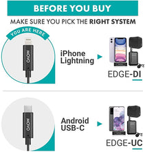 Load image into Gallery viewer, Movo Edge-DI-Duo Wireless Lavalier for iPhone - Perfect Compact Lav Mic for Smartphone Gimbal Stabilizer - Great for Vlogging, Filming, Teachers, and More - Compatible with DJI Osmo OM 4