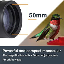 Load image into Gallery viewer, Celestron 20x50mm Outland X Monocular with Tripod, Smartphone Adapter