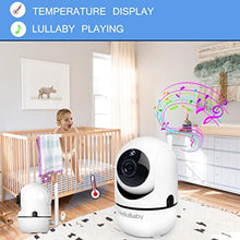 Load image into Gallery viewer, HelloBaby Video Baby Monitor with Remote Camera Pan-Tilt-Zoom, 3.2'' Color LCD Screen, Infrared Night Vision, Temperature Display, Lullaby, Two Way Audio