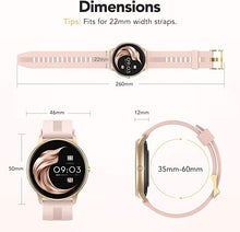 Load image into Gallery viewer, Smart Watch for Women, AGPTEK Smartwatch for Android and iOS Phones IP68 Waterproof Activity Tracker with Full Touch Color Screen Heart Rate Monitor Pedometer Sleep Monitor, Pink, LW11