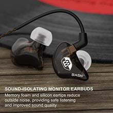 Load image into Gallery viewer, in Ear Monitor Headphones for Musicians, BASN Bsinger 2nd Generation Sound Isolating Earphones with Dual Dynamic Drivers Detachable MMCX Cable (Brown)