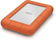 Load image into Gallery viewer, LaCie Rugged Mini 2TB External Hard Drive Portable HDD - USB 3.0 USB 2.0 Compatible, Drop Shock Dust Rain Resistant Shuttle Drive, For Mac And PC Computer (LAC9000298), orange