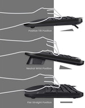 Load image into Gallery viewer, Perixx Periduo-505, Wired USB Ergonomic Split Keyboard and Vertical Mouse Combo with Adjustable Palm Rest and Short Tactical Membrane Keys, US English Layout