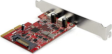 Load image into Gallery viewer, StarTech.com PCIe USB 3.1 Card - 2x USB C 3.1 Gen 2 10Gbps - PCIe Gen 3 x4 - ASM3142 Chipset - USB Type C PCI Express Card (PEXUSB312C3)