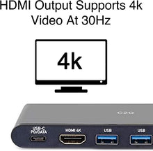 Load image into Gallery viewer, C2G Docking Station, USB C Docking Station, 4K Docking Station, Compatible with USB-C & Thunderbolt 3 Laptops, Black, Cables to Go 28845