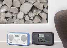 Load image into Gallery viewer, Sangean PR-D19BU FM Stereo/AM Digital Tuning Portable Radio with Protective Bumper (White/Blue)