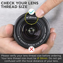 Load image into Gallery viewer, Altura Photo 58MM 0.35x Fisheye Canon Wide Angle Lens (w/Macro Portion) for DSLR Cameras EOS Rebel 70D 77D 80D 90D T8i T7 T7i T6i T6s T6 T5i T5 T4i T3i T100 SL1 SL2 SL3 - Wide Angle Lens Canon Mount