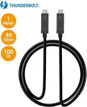 Load image into Gallery viewer, SIIG Thunderbolt 3 Certified, 40Gbps Thunderbolt 3 Active Cable 1M - 100W Charging/5A/20V - Daisy Chain up to 6 Devices - USB Type C with Thunderbolt Logo Compatible - 3.3 Ft