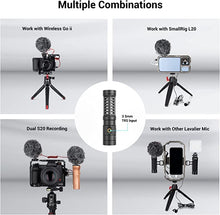 Load image into Gallery viewer, SmallRig S20 On-Camera Microphone with Shock Mount, Deadcat, Stereo Video Microphone for DSLR Cameras and Camcorders, Perfect Shotgun Microphone for iPhone and Smartphones - 3468