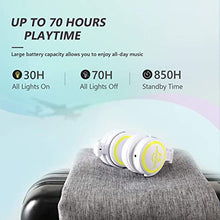Load image into Gallery viewer, MindKoo Bluetooth Headphones, Over-Ear Wireless Headphones, Cat Ear Headphones with 7 Colors LED Light, Foldable, Built-in Microphone and Volume Control for PC/Cell Phones/Kids/Teen/Boys/Girls/Adults