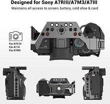 Load image into Gallery viewer, SmallRig A7RIII / A7III / A7M3 Camera Cage for Sony A7RIII / A7III / A7M3 Camera (ILCE-7RM3 / A7R Mark III), w/ Shoe Mount, Built-in NATO Rail, Accessible for Sony XLR-K2M/K1M, Black û 2087