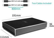 Load image into Gallery viewer, Vantec NST-371C31-BK NexStar Gx USB 3.1 Gen 2 Type-C 3.5" Sata HDD/SSD Enclosure, Comes with C to C and C to A Cable, Aluminum Casing, Black